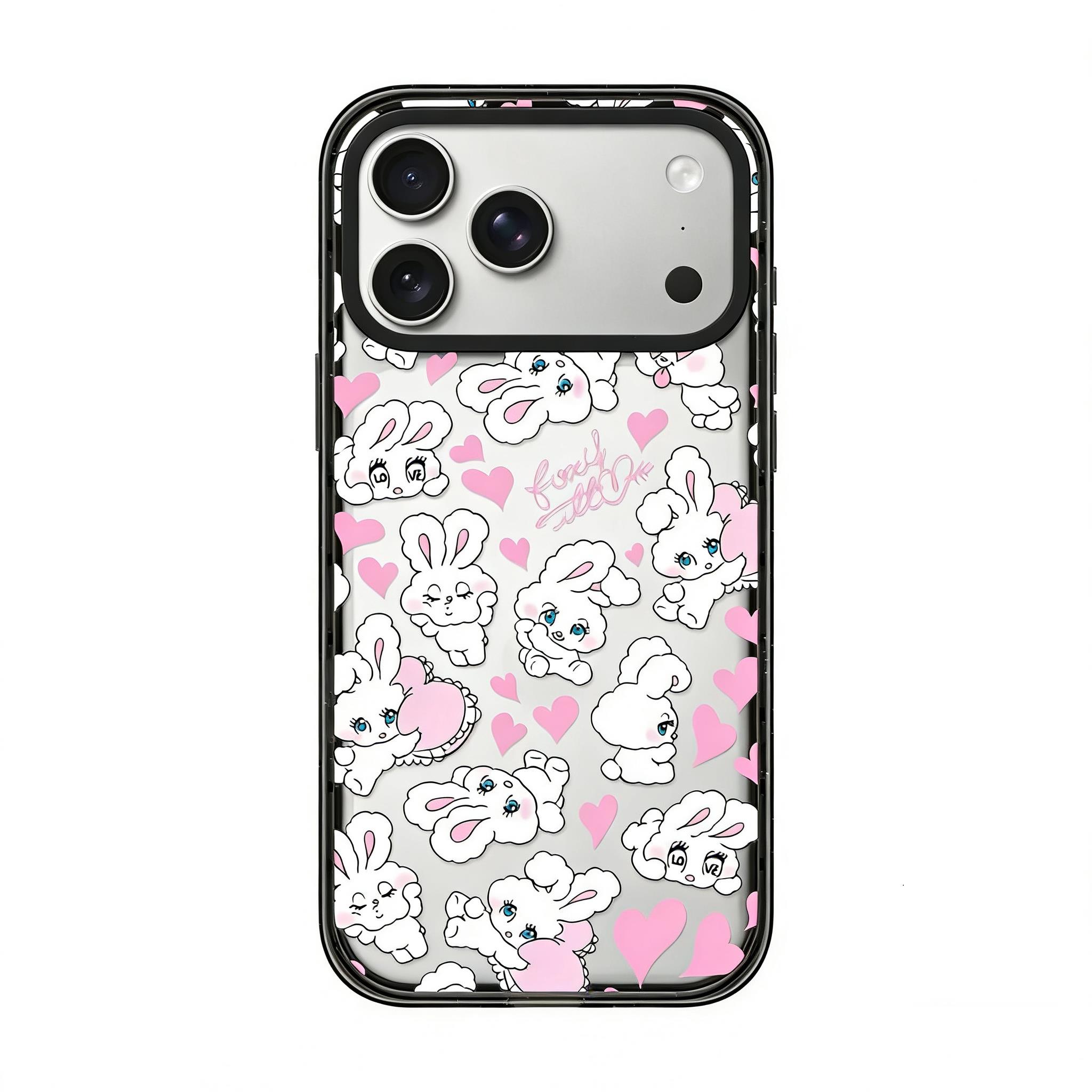 C家张元英同款顽皮小兔foxy illustrations苹果18ProMax手机壳适用iPhone17Pro防摔15/14plus/13/16磁吸保护