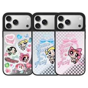 新款 Air镜面iPhone16Pro磁吸15防摔14高级13联名12系列保 飞天小女警家族贴纸手机保护壳适用於苹果17ProMax