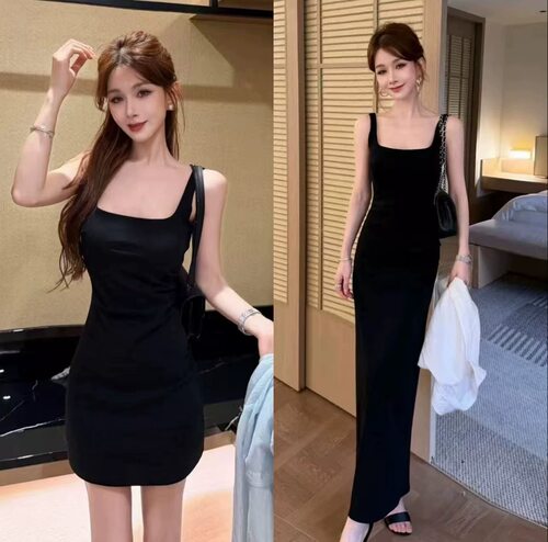 卡卡官方正品夏季新款时尚百搭修身显瘦吊带连衣裙女纯欲风包臀裙