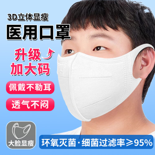 蓝诺一次性使用口罩雪山3d立体
