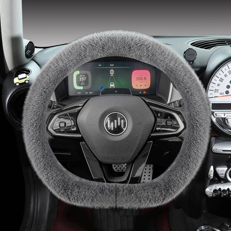 威马EX5/EX6新能源方向盘套E5/W6冬季毛绒男女通用时尚把套专用