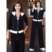 外套阔腿裤 JOYIASS休闲运动套装 洋气显瘦连帽开衫 新款 女2025秋季