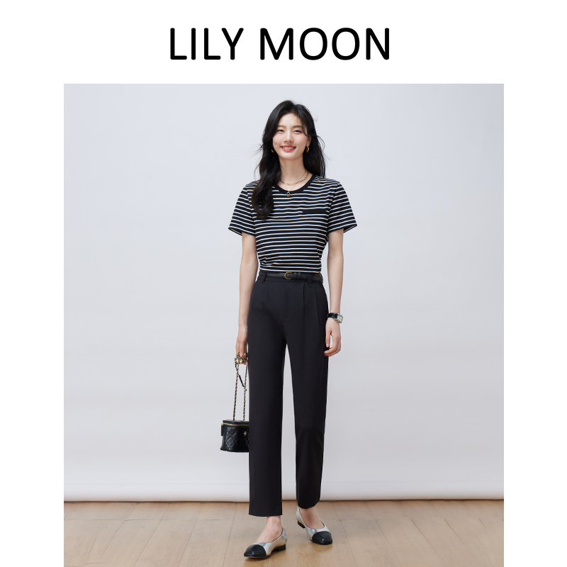 LILYMOON高腰显瘦烟管裤