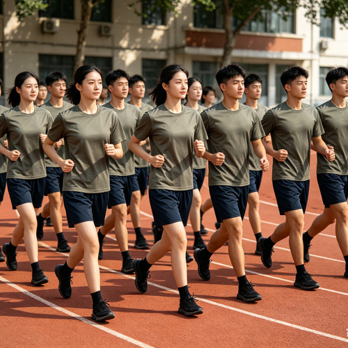 正品短袖体能训练服套装学生军训