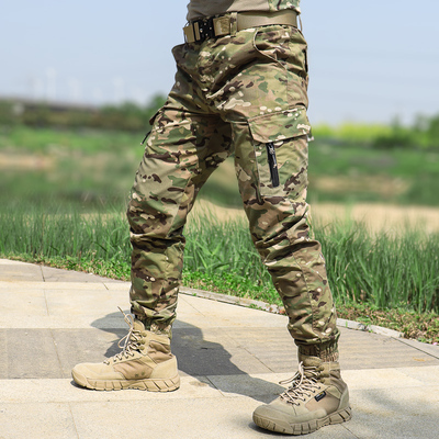 军迷CP迷彩束脚裤休闲工装裤夏