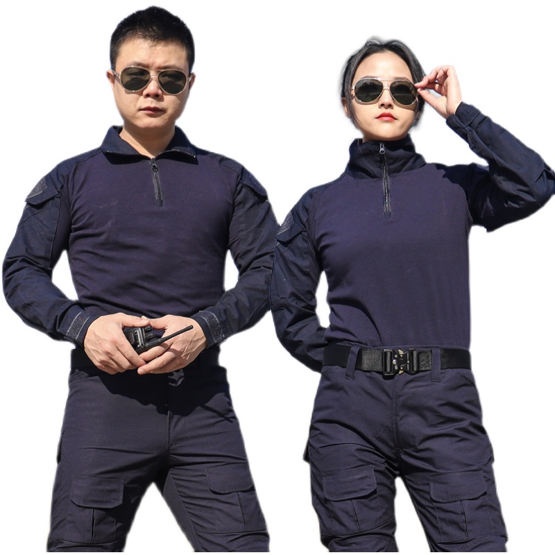 户外教官训作服男强袭藏蓝战术蛙服套装耐磨深蓝新型迷彩CS训练服