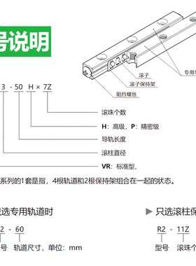 交叉滚子导轨VR6100/150/200/25A0/300/400V型保持架高精密CRV/NV