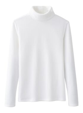 柔软摇粒绒打底衫女双面绒高领秋季套头抓绒纯色T恤长袖大码保暖