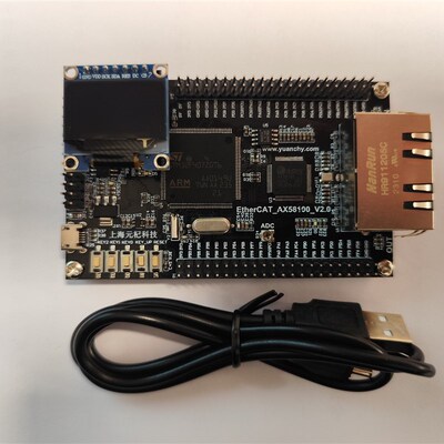 AX58100+STM32F407 EtherCAT从站开发板 伺服CIA402学习板