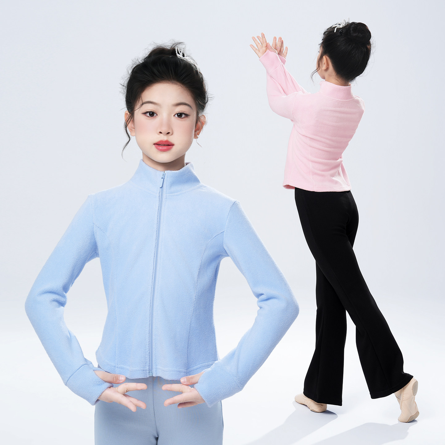 秋冬一体绒保暖舞蹈练功服外套