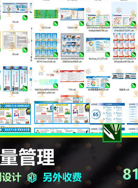 企业质量管理公司工厂5S车间6S精益生产看板宣传栏CDR电子档素材