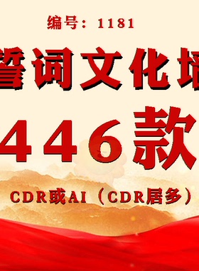 红色党员活动会议室党建誓词文化墙走廊大厅背景墙CDR/AI设计素材