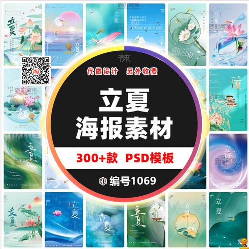 中国二十四节气立夏PSD模板
