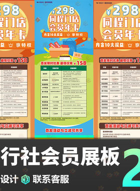 携程门店年卡海报PSD模板