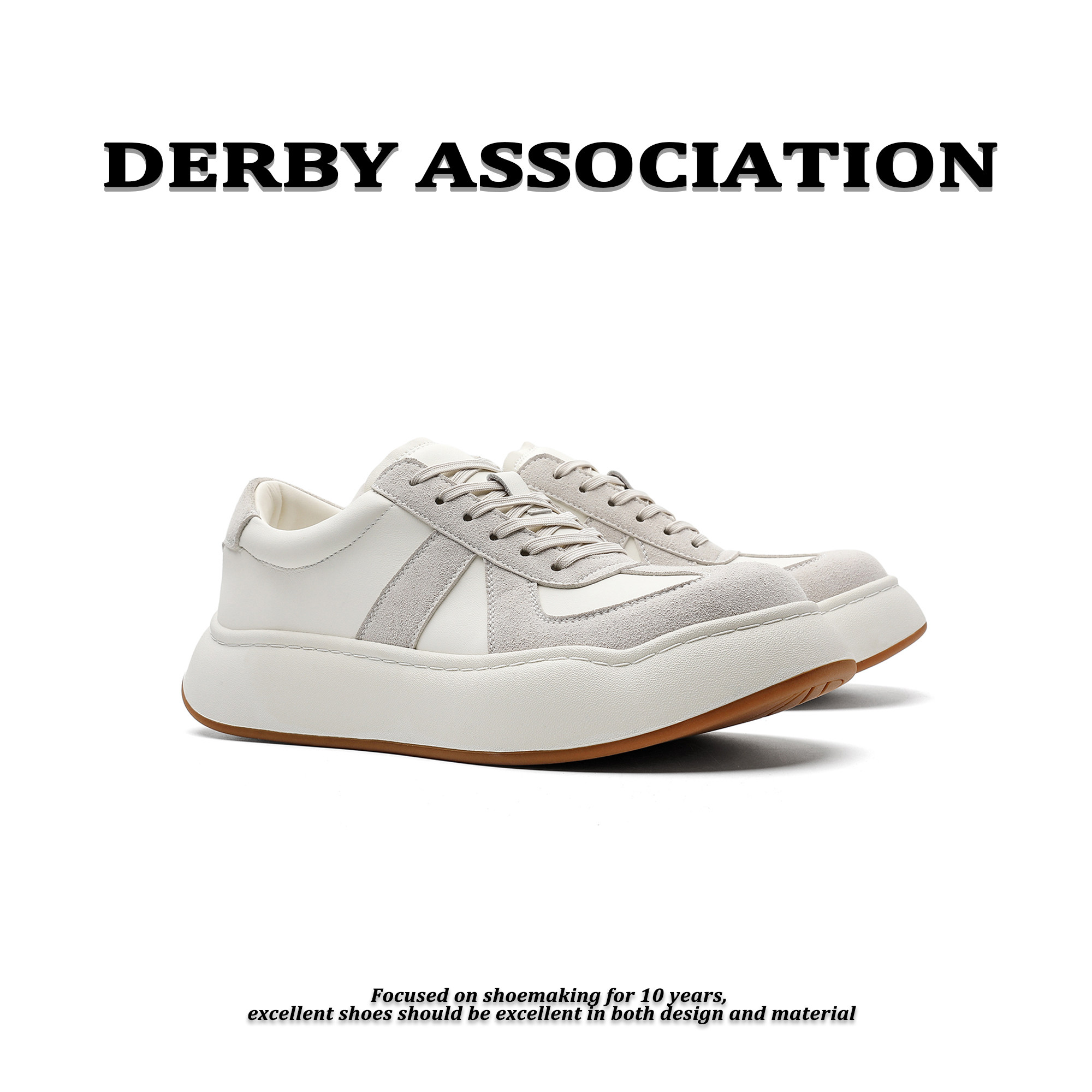 Derby Association时尚板鞋2026春季透气情侣德训鞋运动休闲鞋男,流行男鞋,休闲板鞋,淘宝优惠券,粉丝福利购,淘宝优惠卷