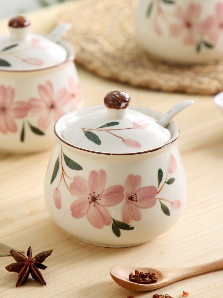 Japanese hand-painted ceramic flavor pot set, cooking pot|ruв категории кухня/посуда, кухонный Гаджет/кухня хранения, тарного хранения/кухня хранения посуды, приправы бутылки - от Buy2taobao.com для оказания профессиональной услуги покупки агента Taobao