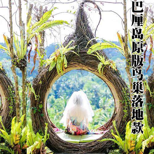 鸟巢窝拍照岛网红鸟巢庭院民宿户外秋千悬挂室内打卡婚纱爱心山区