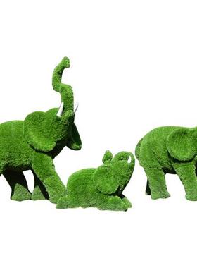 户外绿植大象雕塑庭院花园售楼部游乐场玻璃钢动物吉祥物摆件装饰