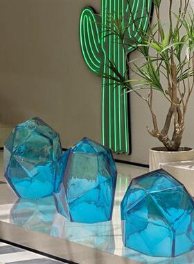 透明树脂景观石头雕塑售楼处别墅室外大型落地摆件庭院工艺品装置