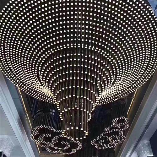 酒店大堂非标定制灯具售楼沙盘吊灯来样加工非标光立方满天星吊灯