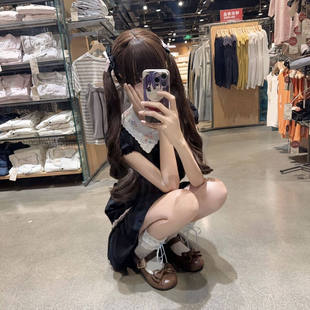 糯叽小咪全头套罗马卷蜜茶棕长卷65cm网红少萝同款 少女情书