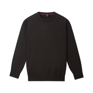 SIMON GHOST 黑色圆领毛衣男休闲打底衫保暖米白色针织衫秋冬新款