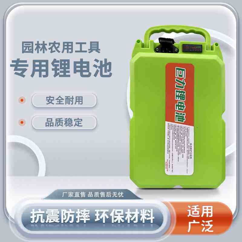 割草机锂电池48V剪枝采茶机绿篱抽水泵24V园林工具通用背负式电瓶