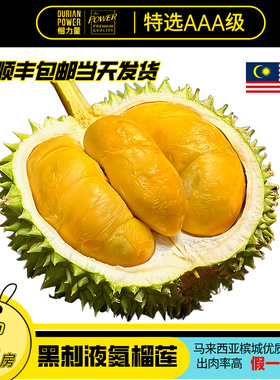 榴力量黑刺榴莲整果树熟D200液氮果新鲜正宗马来西亚进口顺丰包邮