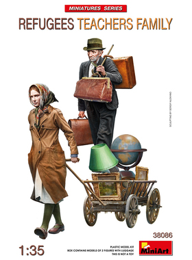天易模型 MINIART拼装模型 38086 1/35 难民 教师家庭