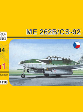 天易模型 Mark.1 MKM144118 1/144Me 262B/CS-92 教练型 双机
