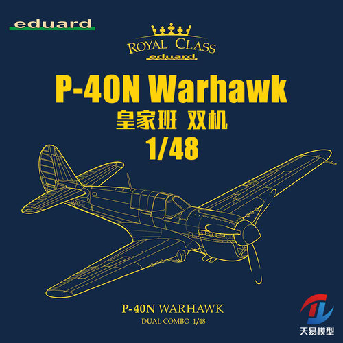 天易模型 牛魔王拼装飞机 R0025 1/48 P-40N Warhawk 皇家班 双机