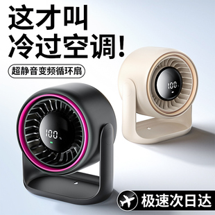 桌面小风扇2025新款 循环桌面风扇壁挂USB充电小型学生办公室桌上