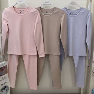 套装 香蜜闺秀25405005女士云朵绒牙签条秋衣秋裤 保暖长袖