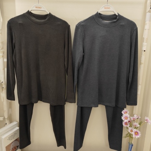 香蜜闺秀25425016男款 蚕丝羊毛发热抑菌抗静电 中领保暖秋衣秋裤