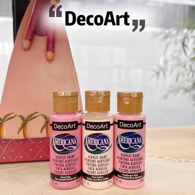 粉色美术颜料DecoArt丙烯颜料