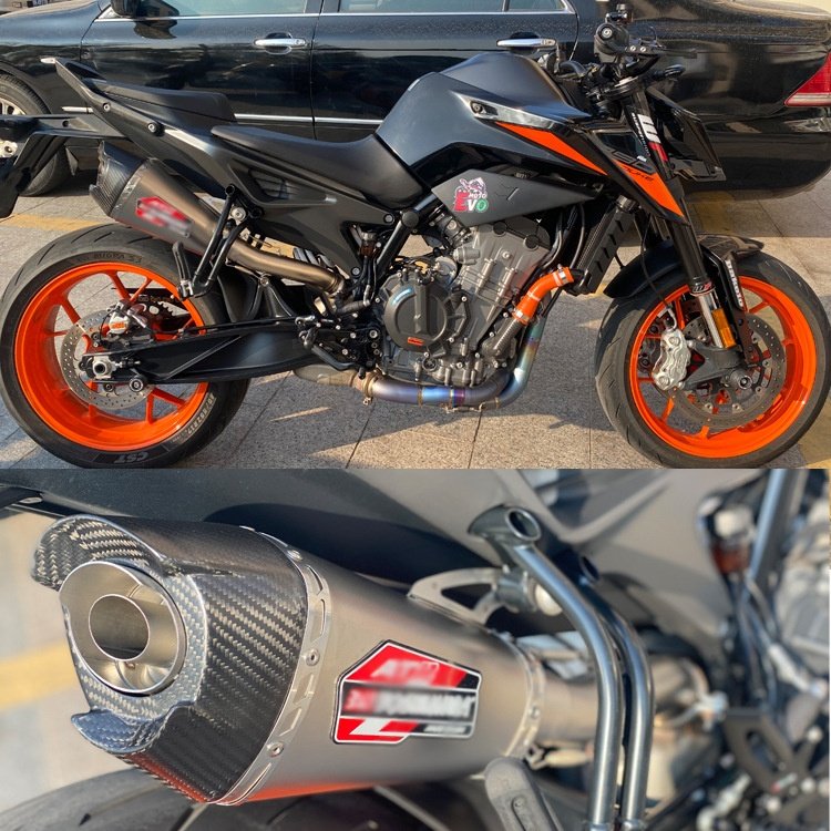 火炬适用于摩托车KTM790adv duke890R排气管去回压包钛合金前段