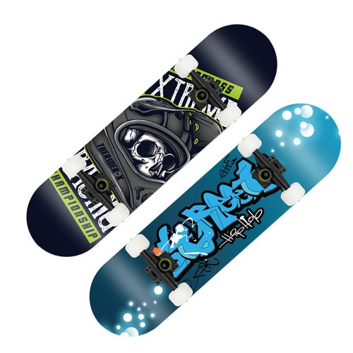 滑板双翘四轮动作刷街滑板3108凹板成人男女生青少年儿童滑板车