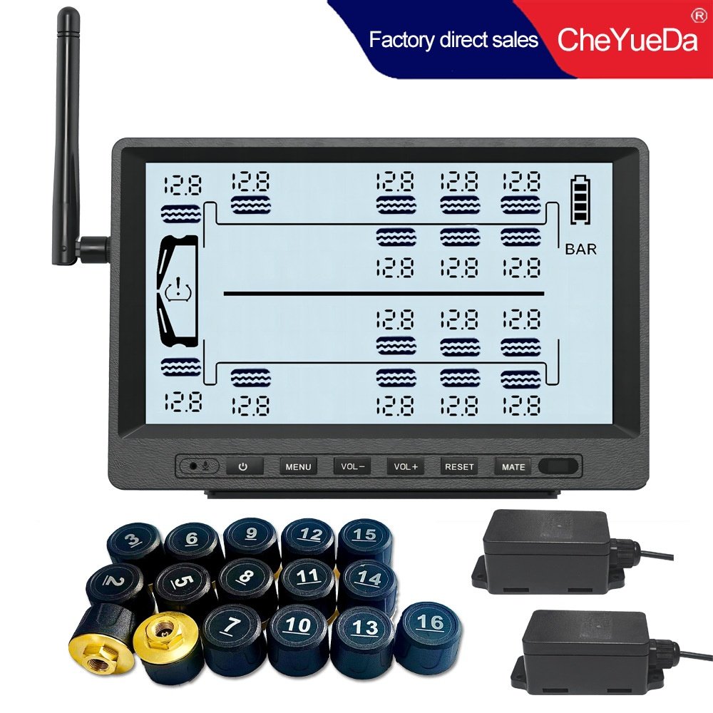 货车公交车消防车营运车矿车外置胎压检测胎压监测器16轮