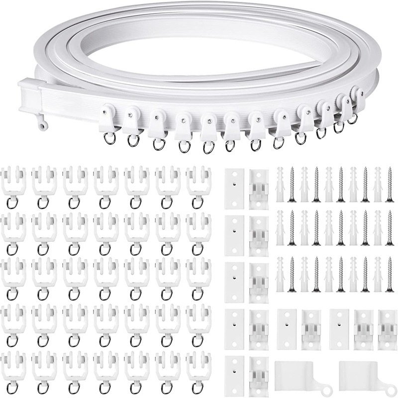 弯轨5米，PVC窗帘 轨道静音滑轨  可弯曲U型L型导轨 窗帘配件