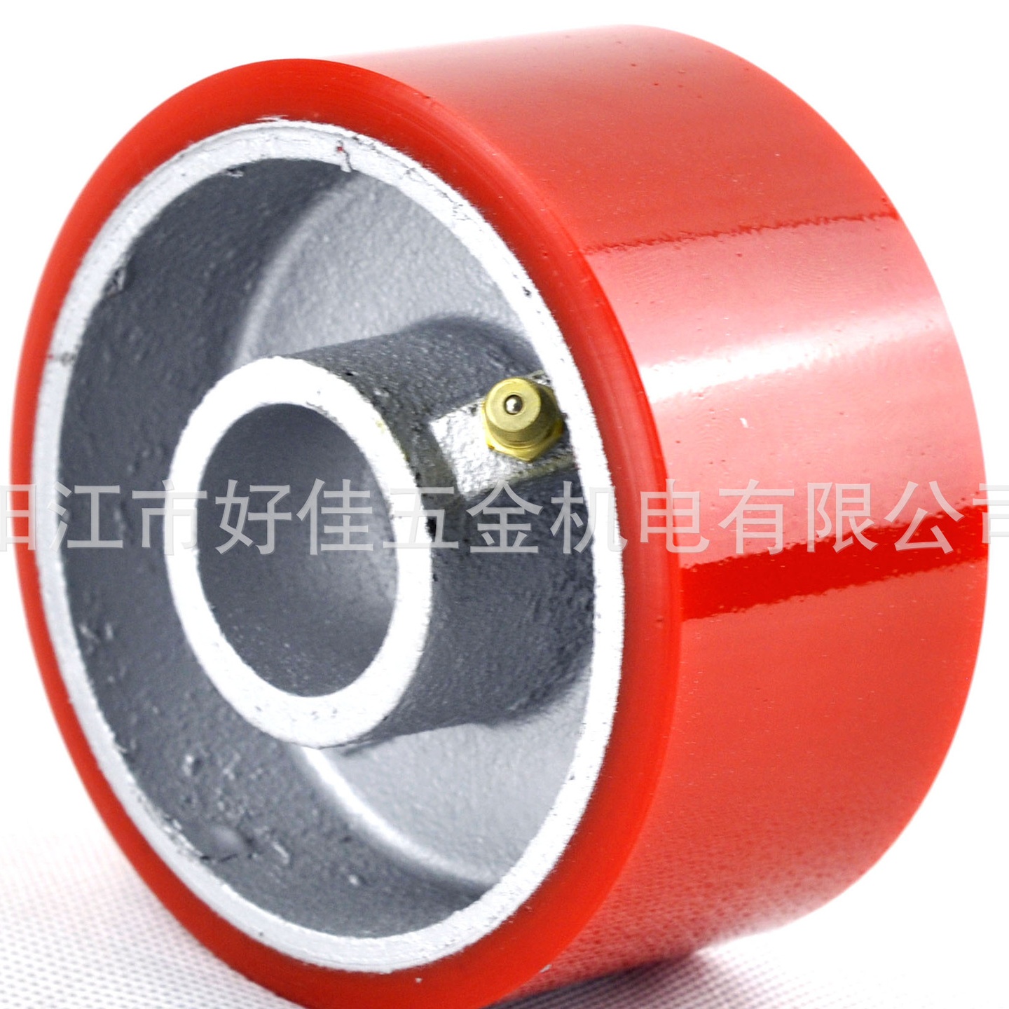 源头工厂直供4X2重型单轴承铁芯聚氨脂（PU）脚轮