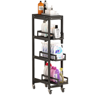 洗衣机旁边置物架落地式多层阳台浴室侧面窄缝洗衣液可抽拉收纳架