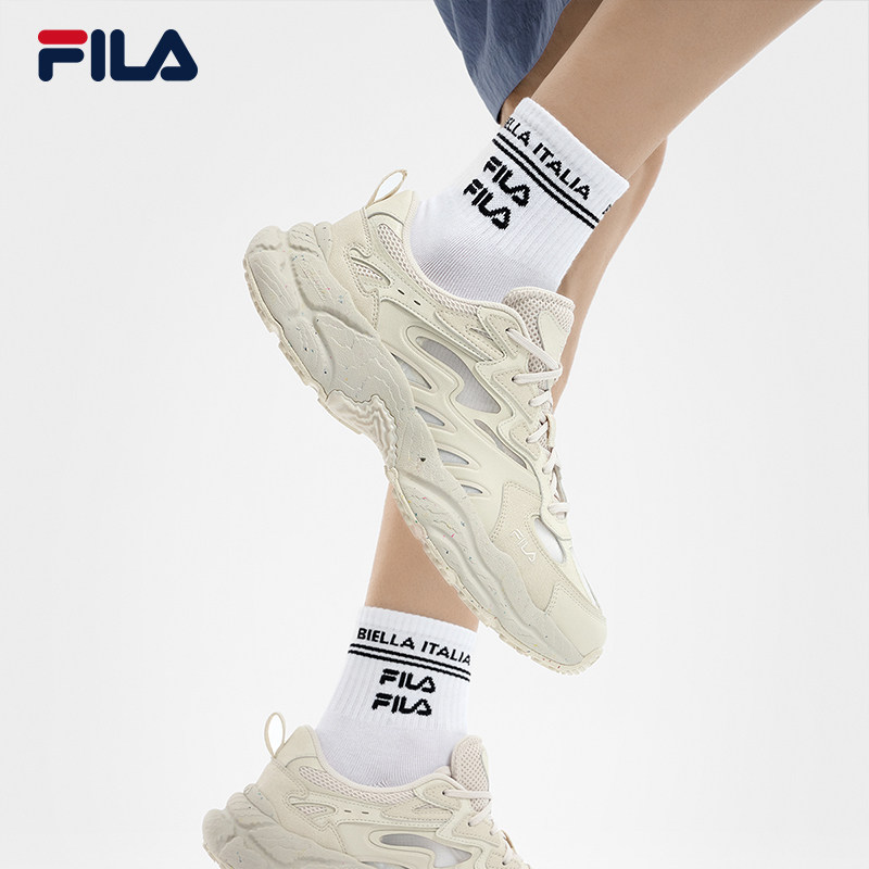 张艺兴同款FILA 斐乐男鞋运动鞋老爹鞋2024夏季蕨草鞋F12M421106A