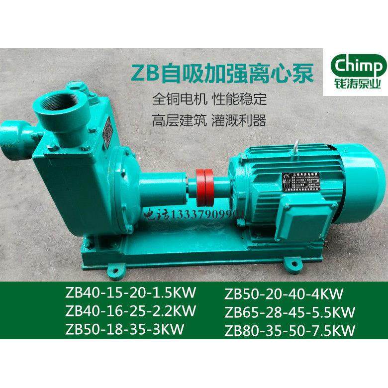 上海钱涛ZB系列自吸式清水泵增压泵卧式离心泵自吸高压泵循环帮浦