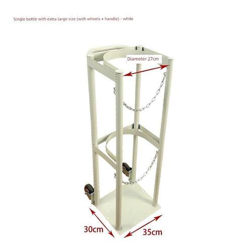 带轮子的氧气瓶架8L15L40L氧气瓶台车氩防尖装置支架移动架