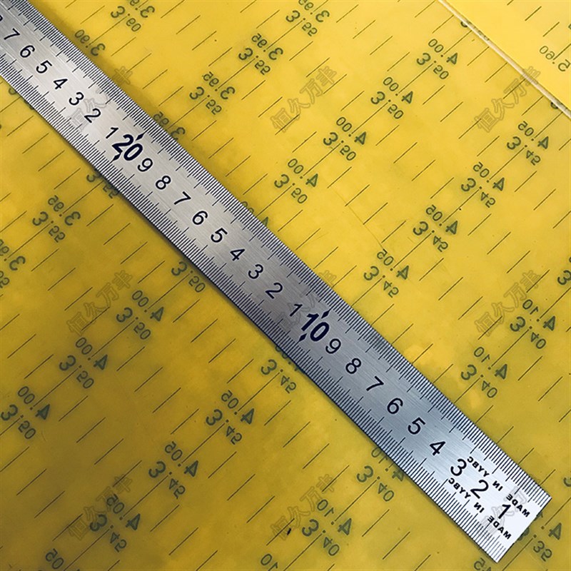 速发不锈钢米反向钢刻直叙尺反向钢倒尺长0MX0X1钢直尺米尺度尺