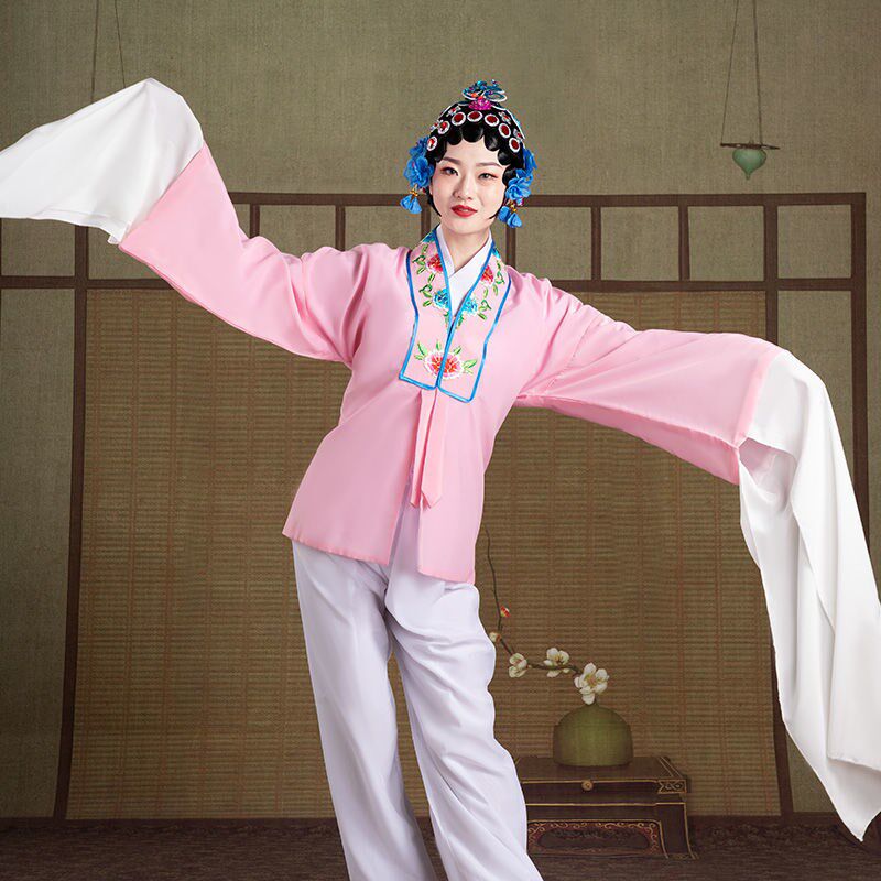 速发戏服越剧戏剧京剧黄梅戏服装戏曲练功服青衣花旦衣服练功水袖