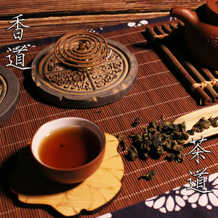 速发香道瓦当盘香座香盘托陶线香插架中式供佛盘香炉摆件盘香座盘