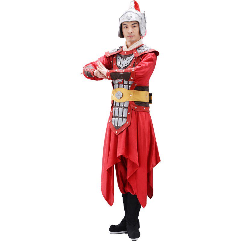 速发新款古代盔甲舞台装男将军战袍景区拍照影视剧将军士兵演出服