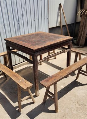 速发老家具旧物品老桌椅板凳条凳官帽椅老物件怀古民旧装饰复俗馆