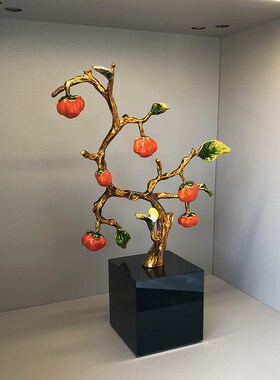 速发新中式人室如意公件办摆生客厅电视柜玄关创意家居乔迁礼品装